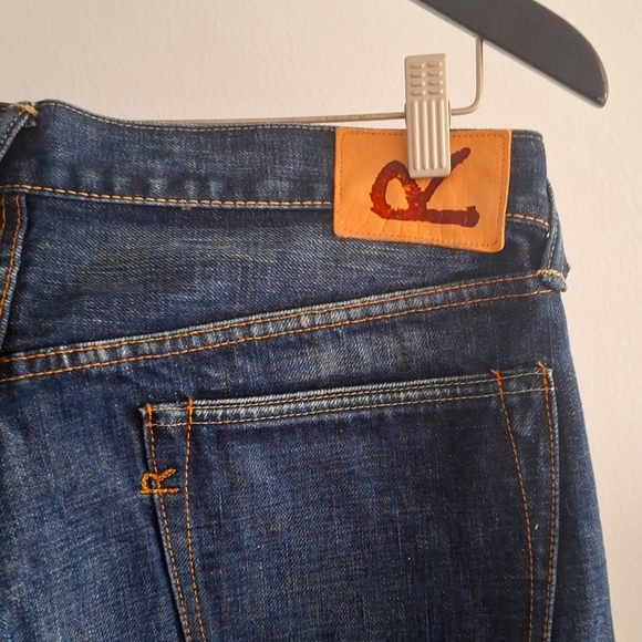 45rpm Mens 33 x 30 Jeans Distressed Made In Japan Straight Button Fly NWT